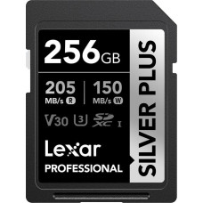 Lexar SDXC 256GB Professional SILVER Plus UHS-I U3 A2 4K V30