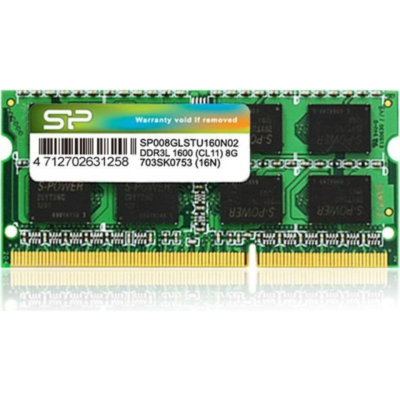 Silicon Power 8GB DDR3L SO-DIMM memory module 1 x 8 GB 1600 MHz