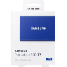 Samsung Portable SSD T7 2 TB USB Type-C 3.2 Gen 2 (3.1 Gen 2) Blue