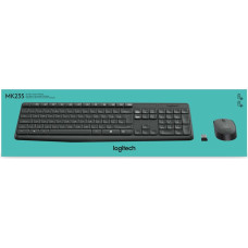Logitech MK235 keyboard Mouse included USB QWERTY US International Grey