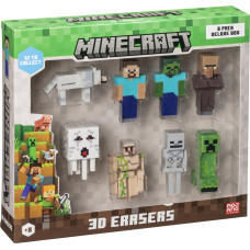 P.m.i. Kids World MINECRAFT 3D ERASERS - 8 PACK DELUXE BOX VER.A