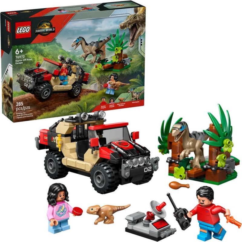 Lego JURASSIC WORLD 76972 Raptor Off-Road Escape