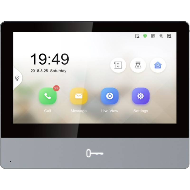 Hikvision DS-KH8350-WTE1 video intercom system 17.8 cm (7") Black