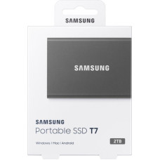 Samsung Portable SSD T7 2 TB USB Type-C 3.2 Gen 2 (3.1 Gen 2) Grey