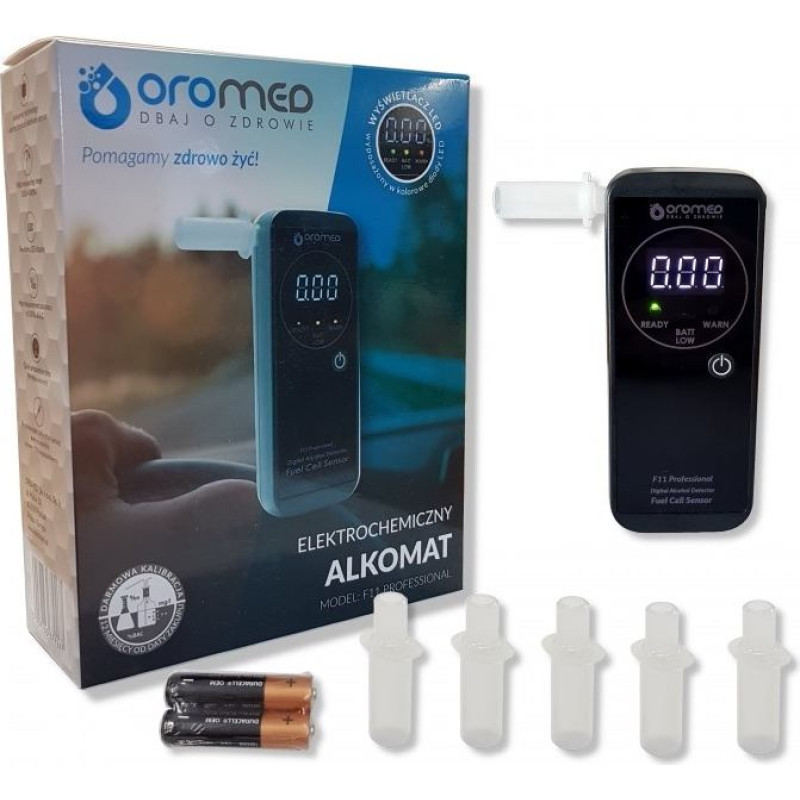 Oromed F11 PROFESSIONAL alcohol tester 0 - 4% 0.05% Black